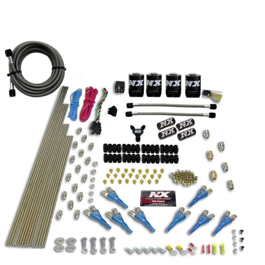 Nitrous Express 90006-00 8 CYL SHARK DIRECT PORT, 4 SOLENOIDS, WITHOUT BOTTLE (200-600HP JETTING)