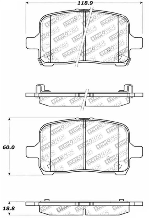 Stoptech 308.10280 Street Touring Brake Pads