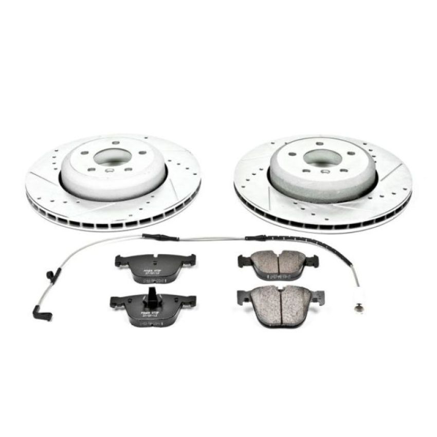 PowerStop K2940 Z23 Daily Driver Carbon-Fiber Ceramic Brake Pad and Drilled & Slotted Rotor Kit