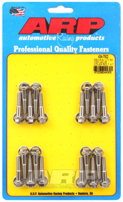 ARP 434-7502 Chevy LT1 6.2L Valve Cover Hex Stainless Steel Bolt Kit