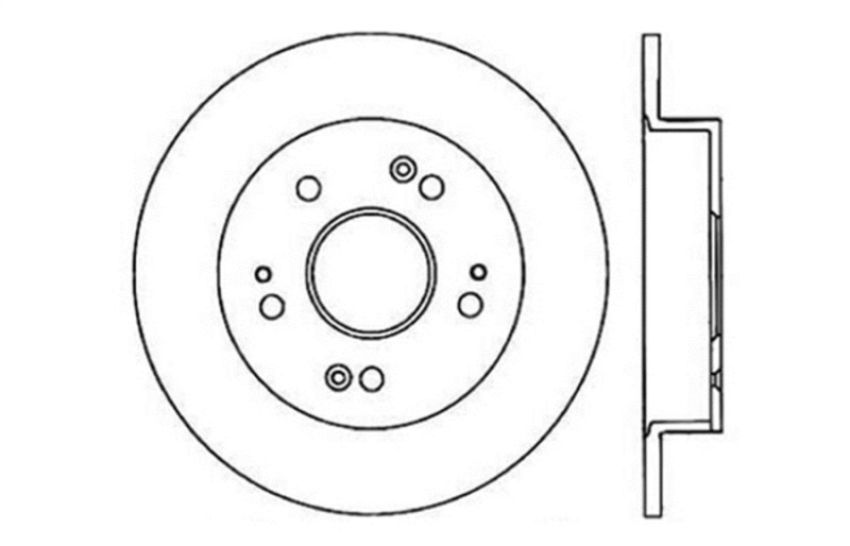Stoptech 128.40040L 06-07 Acura CSX (Canada) / 06-09 Honda Civic / 97-01 Prelude Drilled Left Rear Rotor