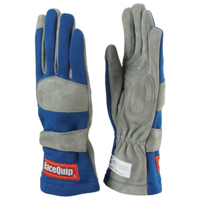 RACEQUIP RQP351025 Gloves Single Layer Large Blue SFI