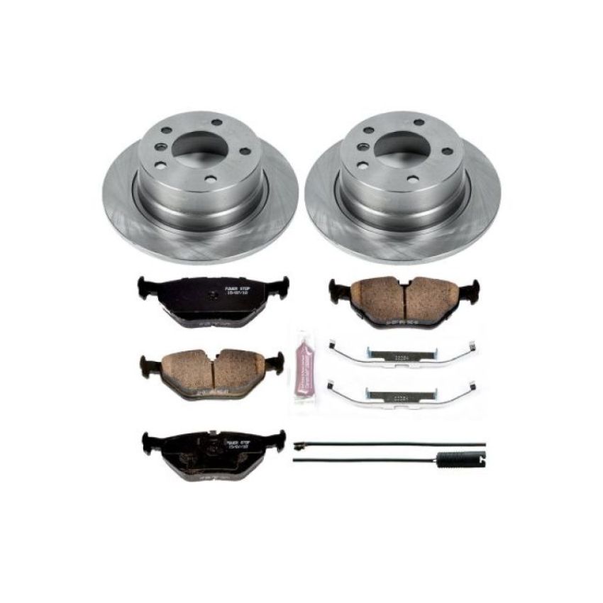 PowerStop KOE593 OE Stock Replacement Low-Dust Ceramic Brake Pad and Rotor Kit