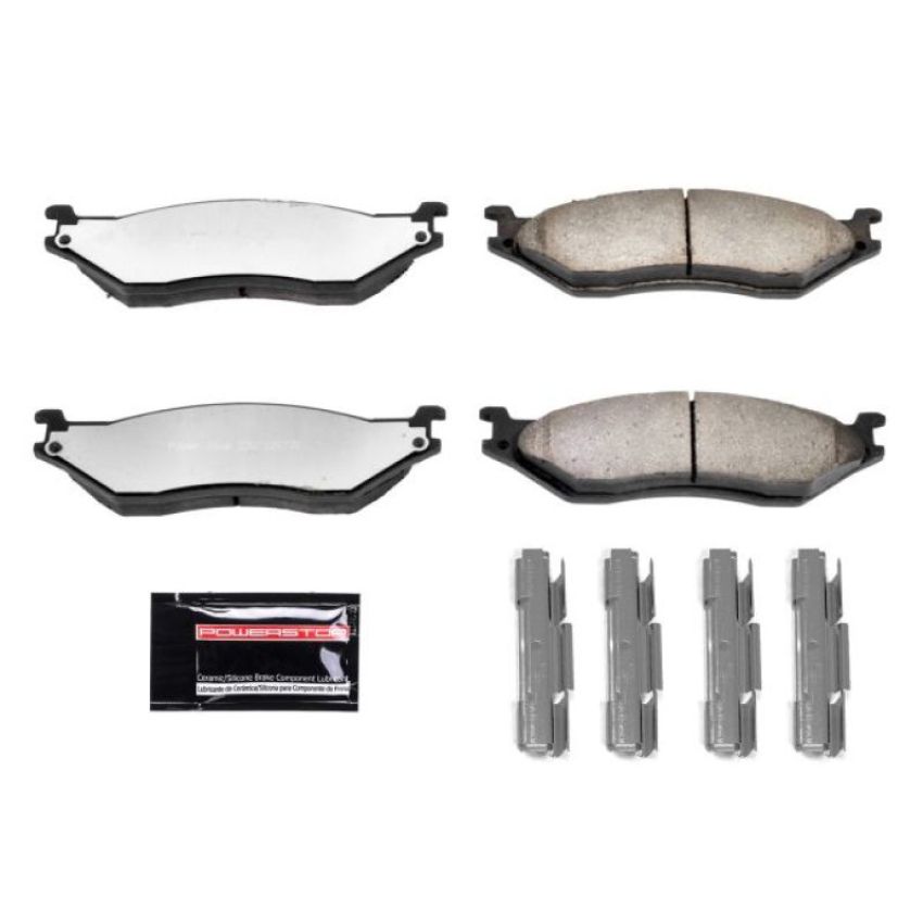 PowerStop Z36-777 PowerStop - Z36 Truck and SUV Carbon-Fiber Ceramic Brake Pads with Hardware Kit