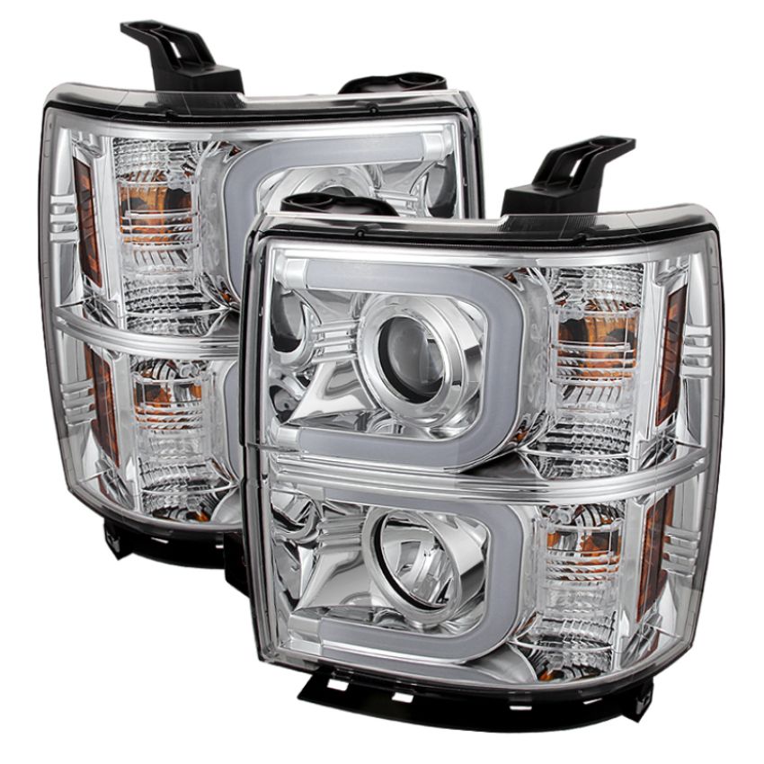 SPYDER 5079480 Projector Headlights - Light Bar DRL - Chrome