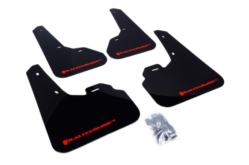 Rally Armor MF17-UR-BLK/RD Black Mud Flap/Red logo