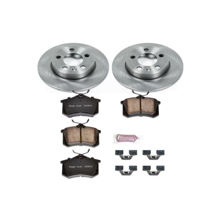 PowerStop KOE3093 OE Stock Replacement Low-Dust Ceramic Brake Pad and Rotor Kit