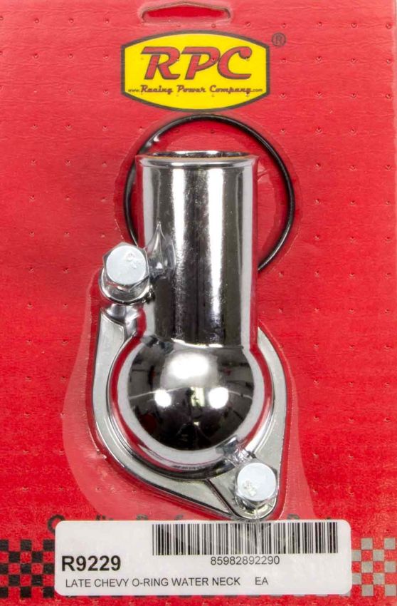 RACING POWER CO-PACKAGED RPCR9229 66-75 Chevy V8 Steel Water Neck Chrome