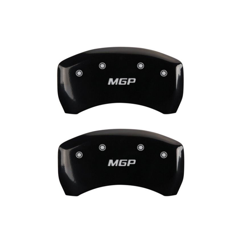 MGP 10203RMGPBK Rear set 2 Caliper Covers Engraved Rear  Black finish silver ch