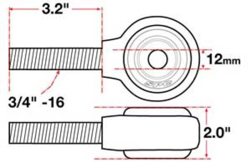 SPECIALTY PRODUCTS COMPANY 15732 XAXIS ROD END BALL JOINT