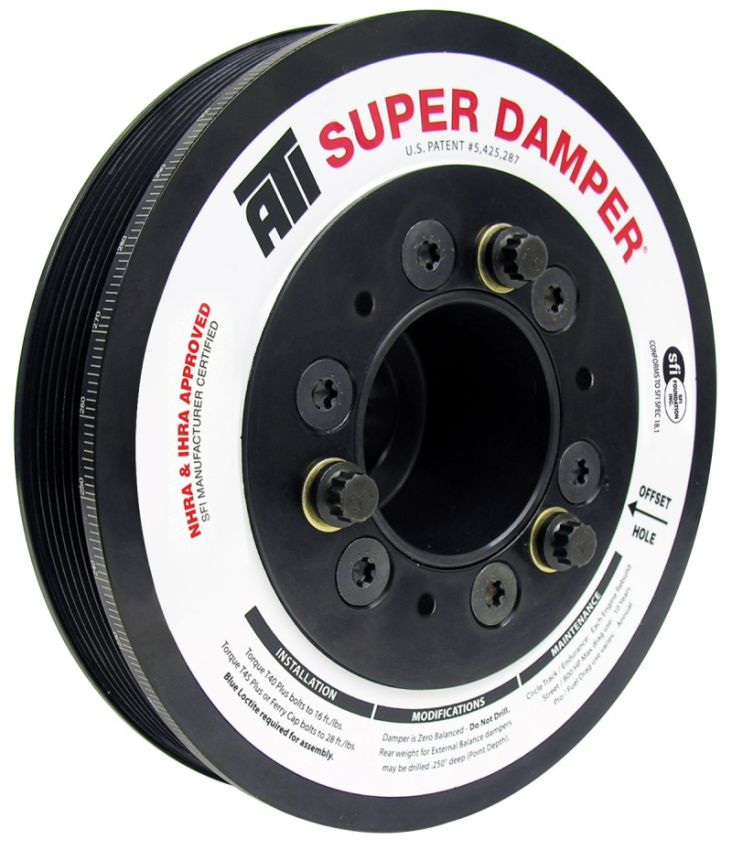 ATI ATI918437 Damper - 7.48in - Alum - 6 Grv - Dodge - 05-10 - 17 Per OD - Non VVT 6.1L/392/426 - 3 Ring
