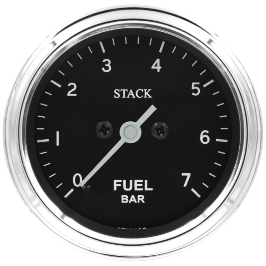 AutoMeter ST3305C Stack 52mm 0-7 Bar M10 Male Pro Stepper Motor Fuel Pressure Gauge - Classic