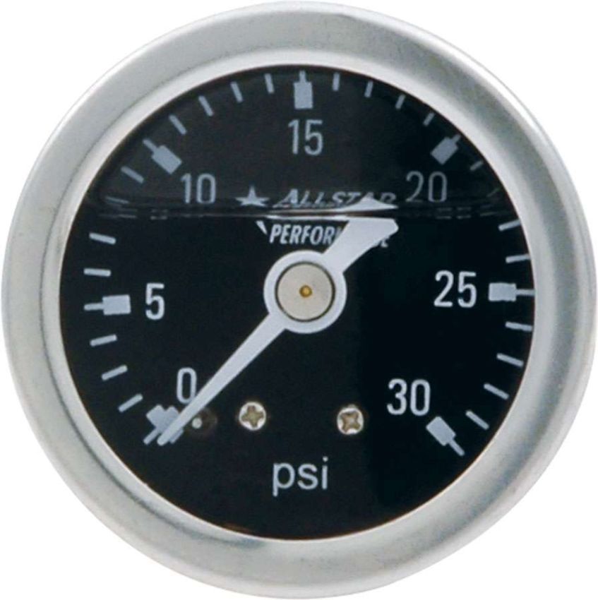 ALLSTAR PERFORMANCE ALL80202 1.5in Gauge 0-30 PSI Liquid Filled