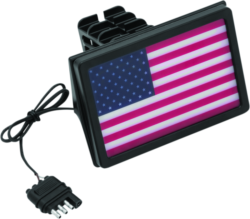 Kuryakyn 2893 Freedom Flag LED Hitch Cover Black