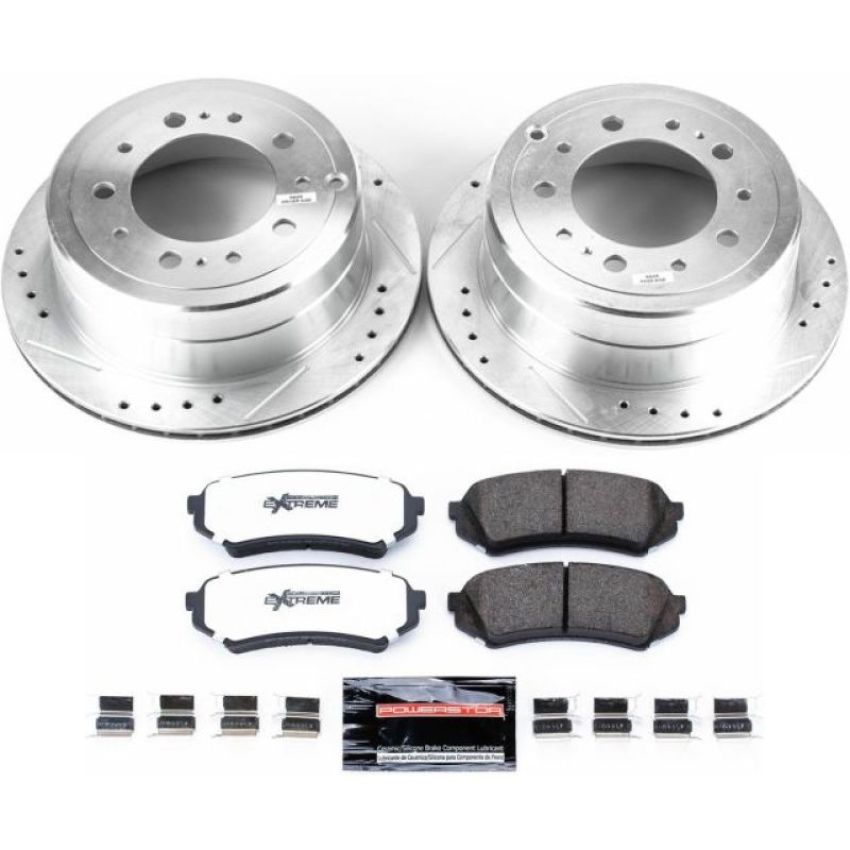 PowerStop K1134-36 Z36 Truck and SUV Carbon-Fiber Ceramic Brake Pad and Drilled & Slotted Rotor Kit