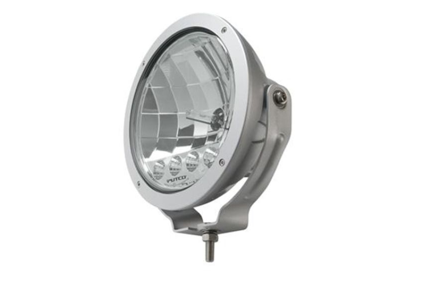 Putco 231900 HID Lamp w/3 LED DayTime Running Lights - 6in Silver Housing w/ Clear Lens HID Off Road Lamps