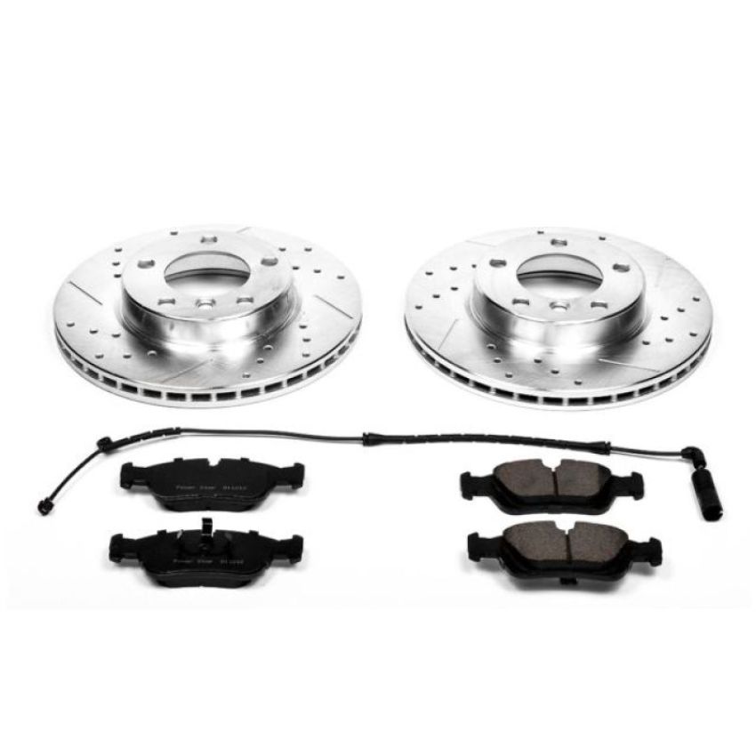 PowerStop K497 Z23 Daily Driver Carbon-Fiber Ceramic Brake Pad and Drilled & Slotted Rotor Kit