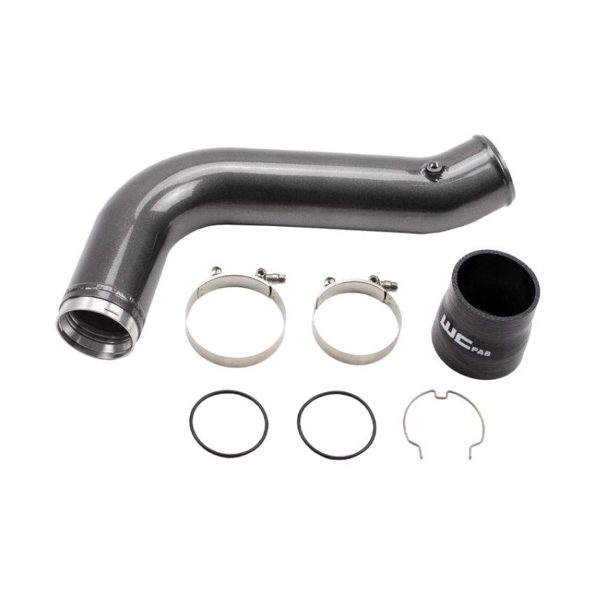Wehrli WCF100530-FTB 17-19 Chevrolet 6.6L L5P Duramax Passenger Side 3.5in Intercooler Pipe - Fine Texture Black