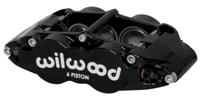 Wilwood 120-14490-BK Caliper Forged Narrow Superlite L/H FNSL6R-DS Dust Seal 1.62/1.12/1.12,1.25 Rotor - Black