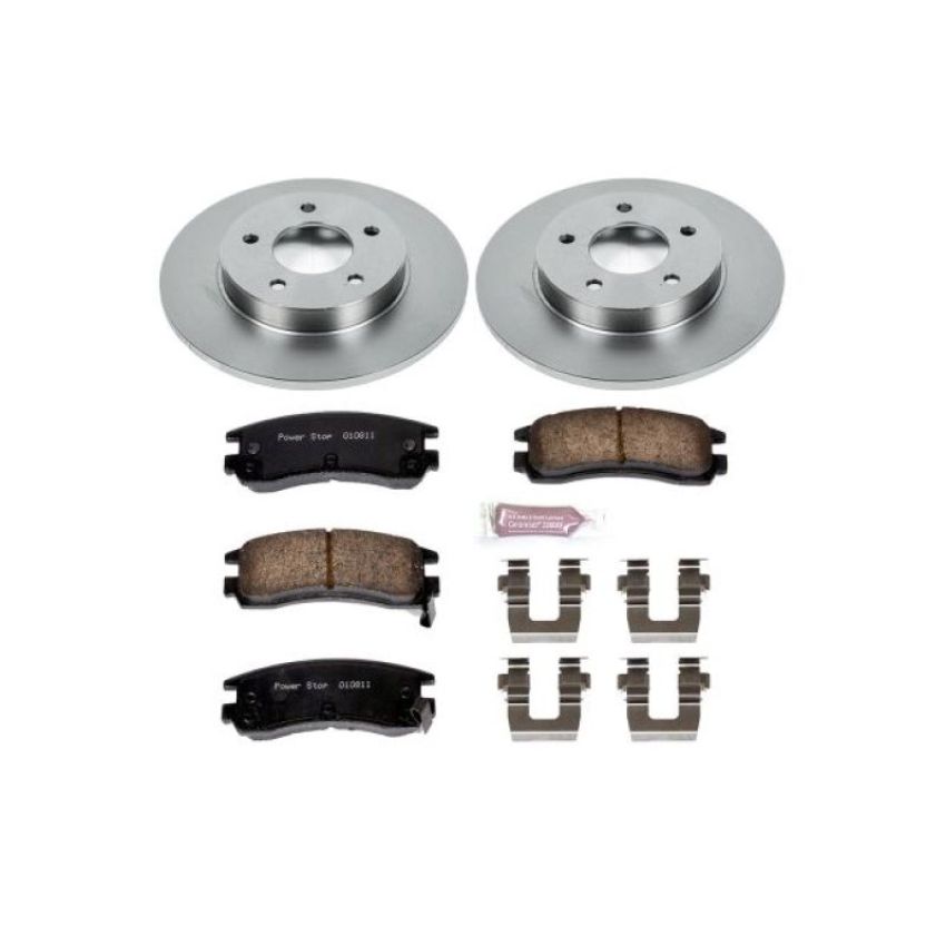 PowerStop KOE3115 OE Stock Replacement Low-Dust Ceramic Brake Pad and Rotor Kit