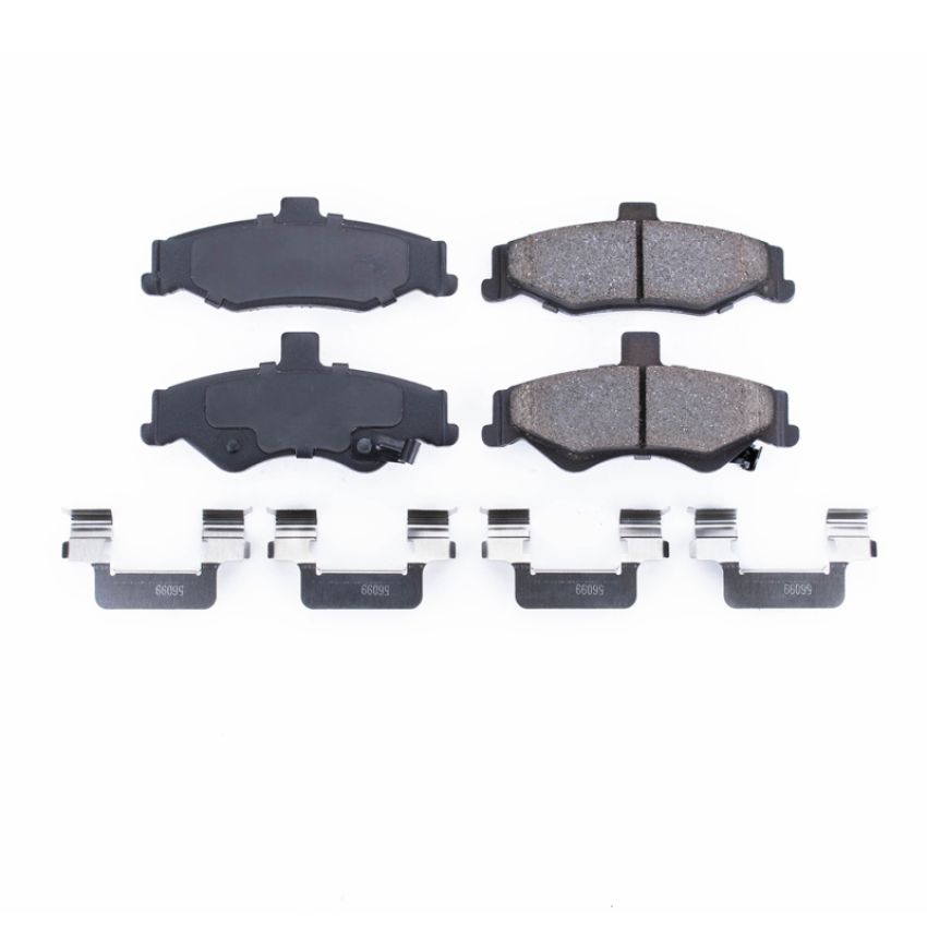PowerStop 17-750 PowerStop - Z17 Low-Dust Ceramic Brake Pads with Hardware