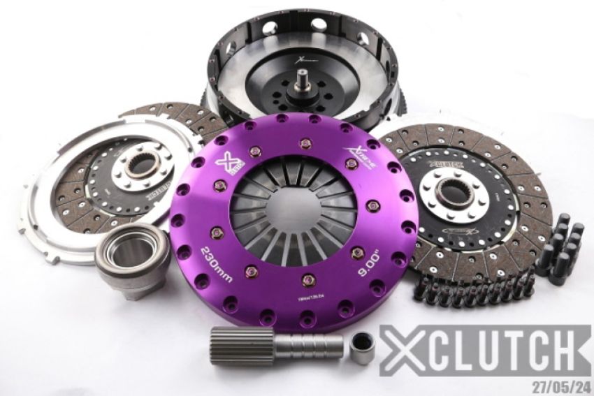XCLUTCH XKBM23595-2G 07-10 BMW 335i Base 3.0L 9in Twin Solid Organic Clutch Kit (8 Bolt/PB in Input Shaft)