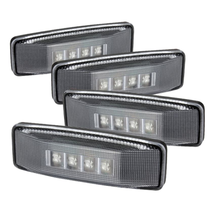 SPYDER 9924699 Xtune Dodge Ram 94-02 Dually 2 Red LED+2 Amber LED Fender Lights 4pcs Clear ACC-LED-DR94-FE-C