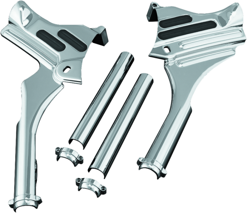 Kuryakyn 7866 Deluxe Neck Covers 95-07 Touring Models Chrome