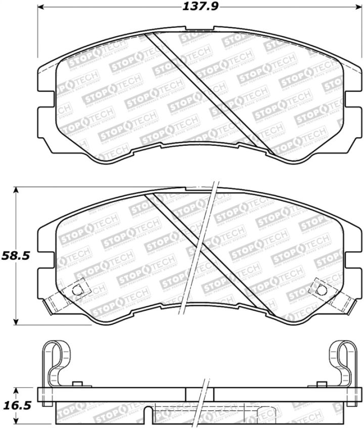 Stoptech 308.05790 Street Brake Pads - Rear