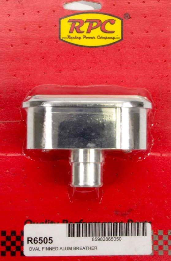RACING POWER CO-PACKAGED RPCR6505 Alum Finned V/C Breather Polished
