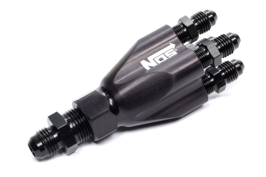 NITROUS OXIDE SYSTEMS NOS16752 Showerhead Distribution Block w/Fittings Black