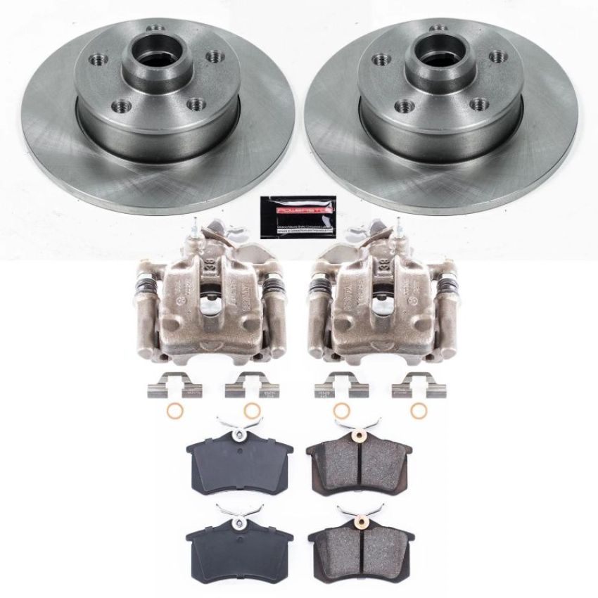 PowerStop KCOE513 OE Stock Replacement Low-Dust Ceramic Brake Pad, Rotor and Caliper Kit