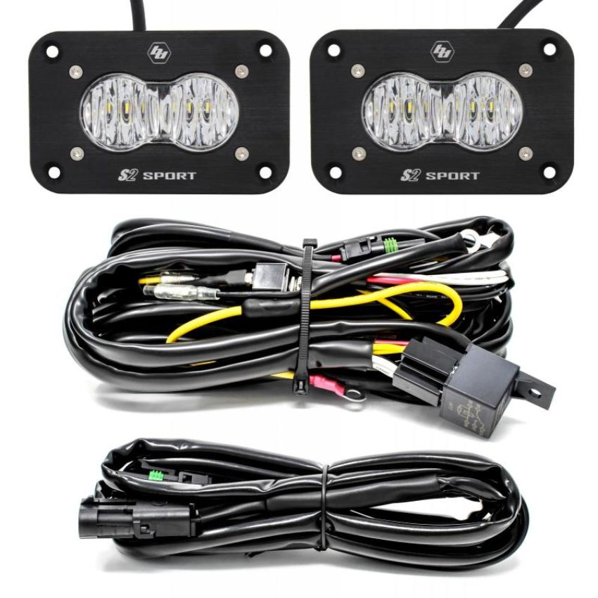 Baja Designs 547807 S2 Sport Black Flush Mount LED Light Pod Reverse Kit