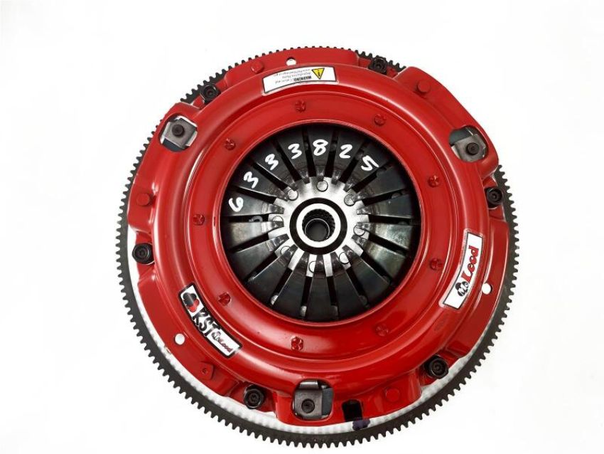 McLeod Racing 6333825 McLeod RST Twin Disc Clutch Kit 18-19 Ford Mustang GT 1 x 23 Spline 0 Bal w/164T 8 Bolt AL Flywheel