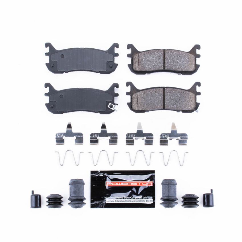 PowerStop Z23-636 PowerStop - Z23 Daily Driver Carbon-Fiber Ceramic Brake Pads with Hardware Kit