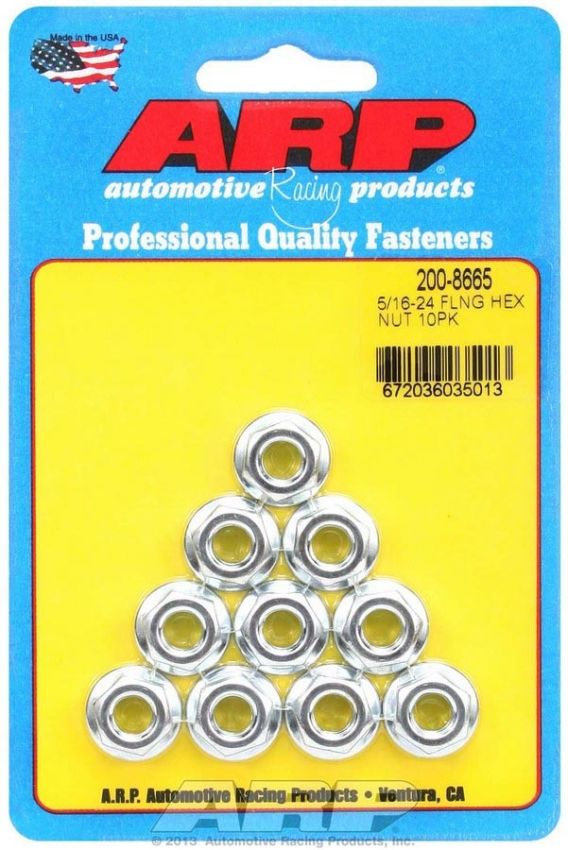 ARP ARP200-8665 Hex Serrated Flange Nuts 5/16-24 (10)