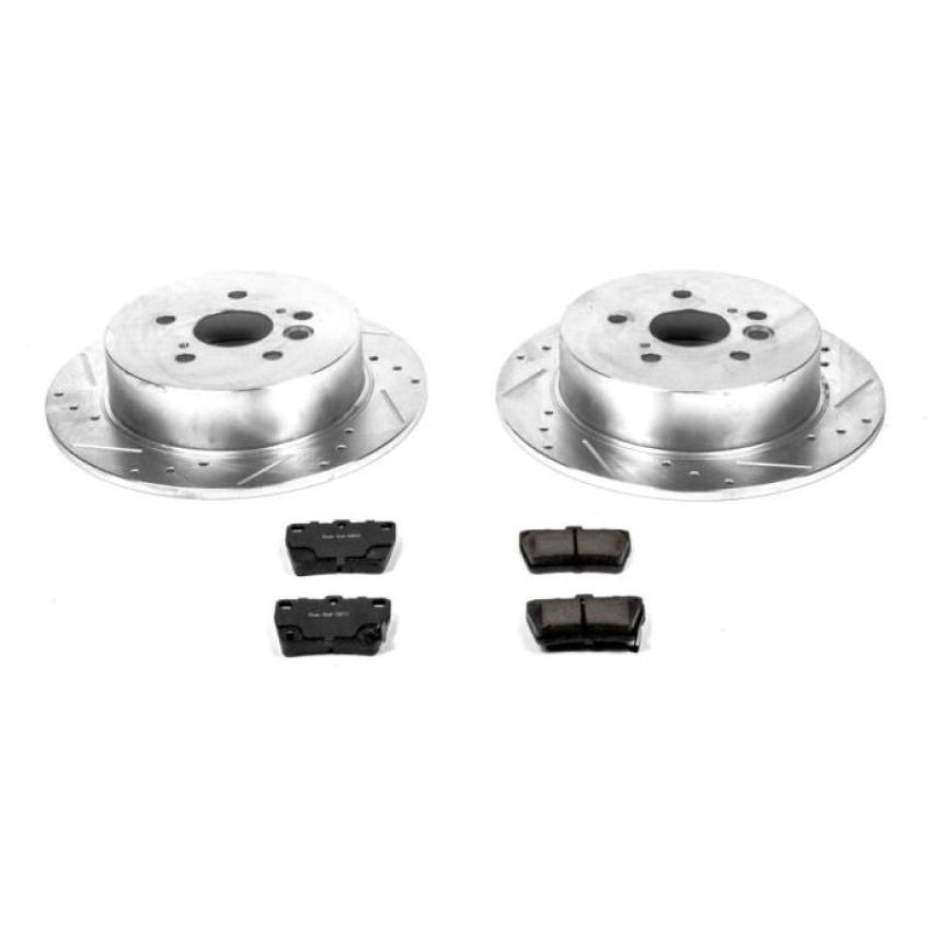 PowerStop K3028 Z23 Daily Driver Carbon-Fiber Ceramic Brake Pad and Drilled & Slotted Rotor Kit