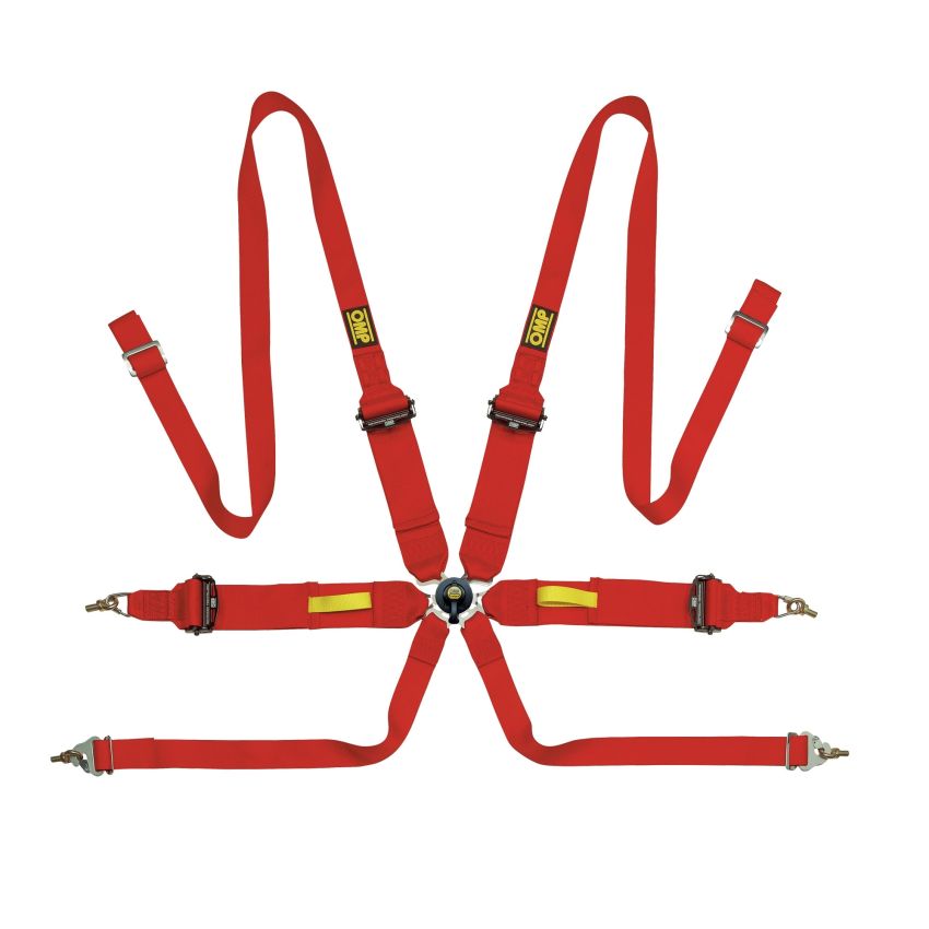 OMP RACING, INC. OMPDA0-0203-A02-061 Safety Harness Tecnica Red FIA 8853-2016