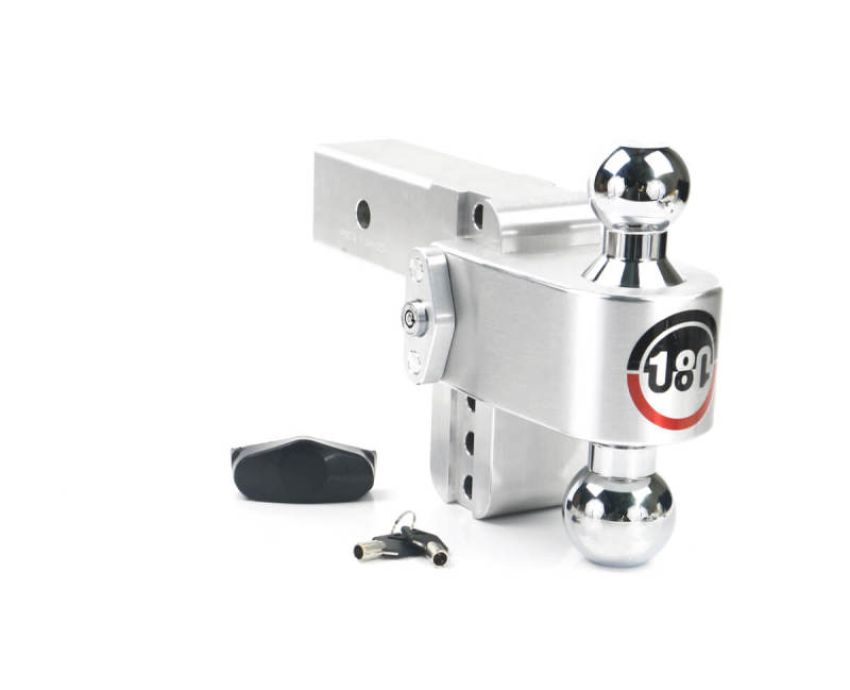 Weigh Safe CTB4-2.5 180 Hitch 4in Drop Hitch & 2.5in Shank (10K/18.5K GTWR) - Aluminum