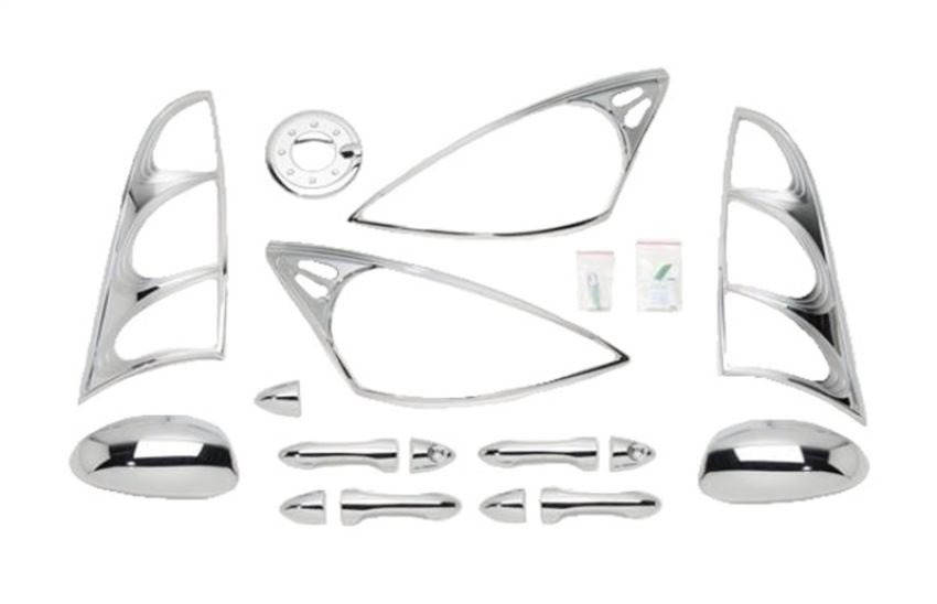 Putco 405070 00-04 Ford Focus (4 Door) DH/MC/TL/HL/FTC Chrome Trim Accessory Kits