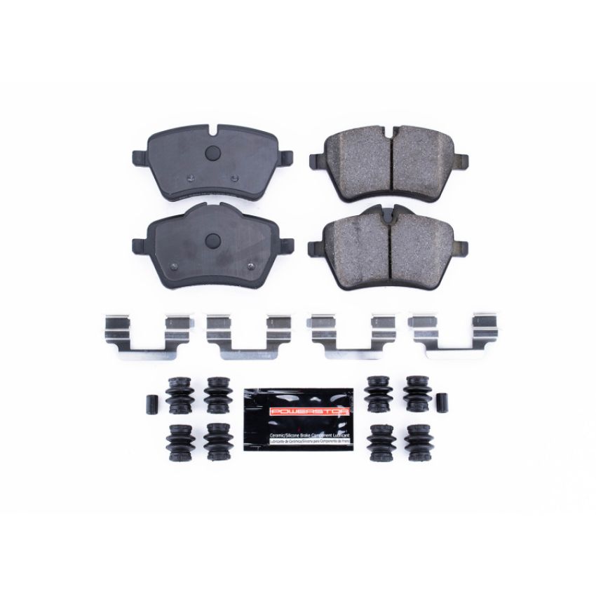 PowerStop Z23-1204 PowerStop - Z23 Daily Driver Carbon-Fiber Ceramic Brake Pads with Hardware Kit