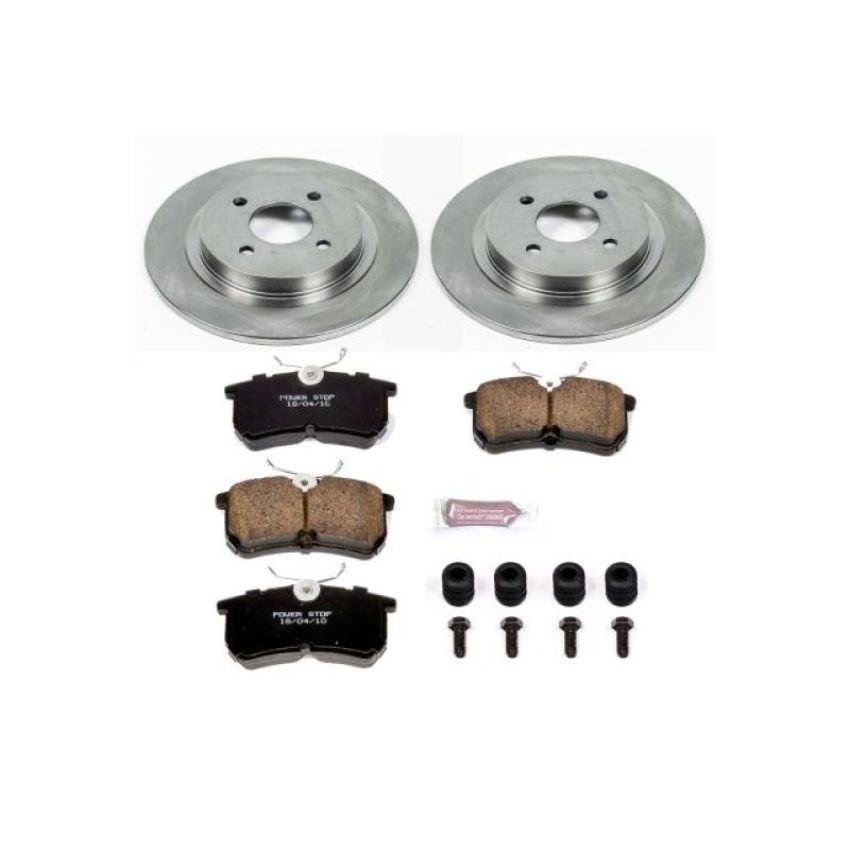 PowerStop KOE1376 OE Stock Replacement Low-Dust Ceramic Brake Pad and Rotor Kit