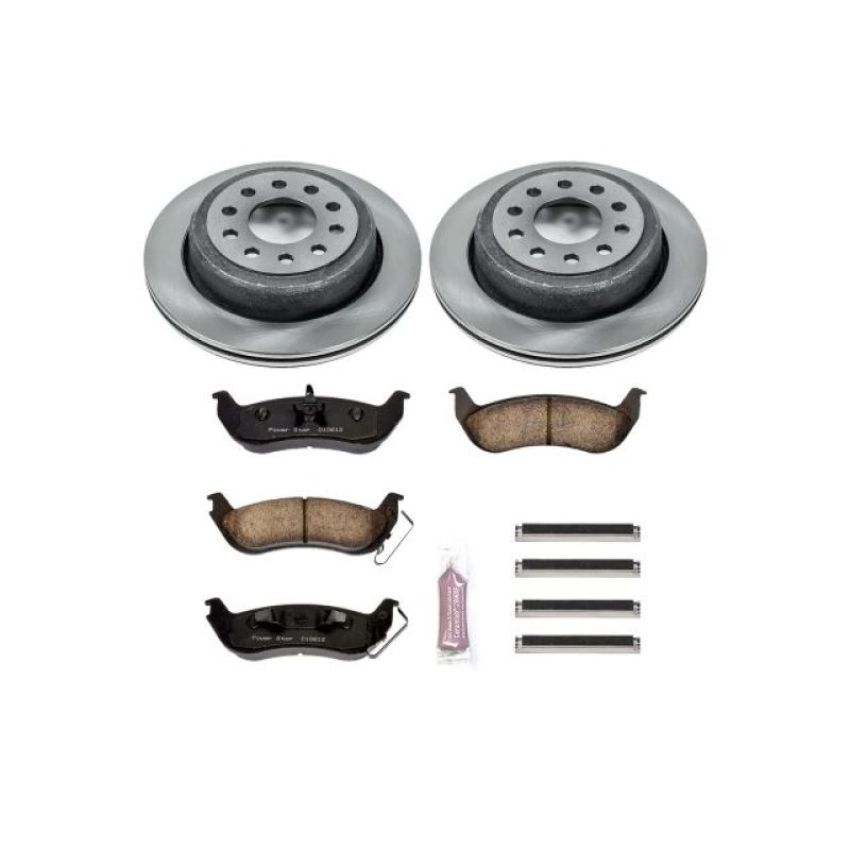 PowerStop KOE5293 OE Stock Replacement Low-Dust Ceramic Brake Pad and Rotor Kit