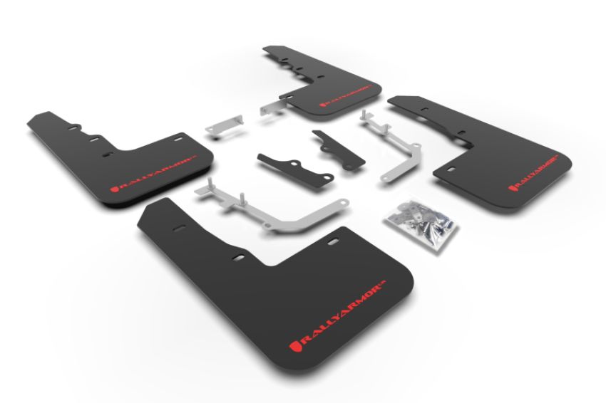 Rally Armor MF65-UR-BLK/RD Black Mud Flap/Red Logo