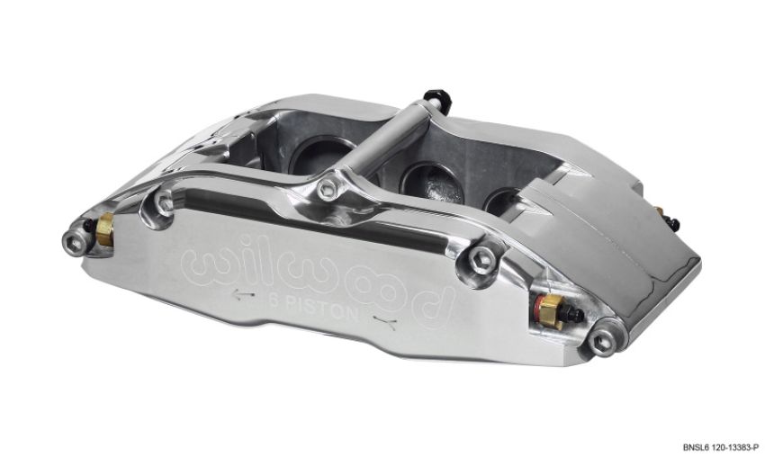 Wilwood 120-13382-P Caliper-BNSL6-RH-Polished 1.62/1.12/1.12in Pistons 1.10in Disc