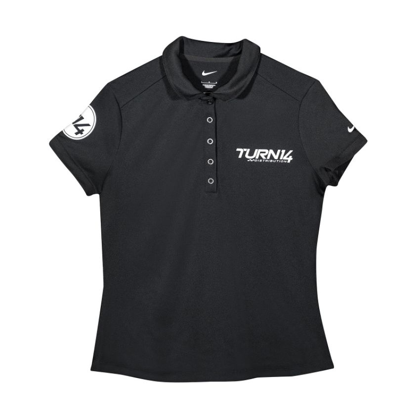Turn 14 Distribution 9122 Womens Black Dri-FIT Polo - Medium (T14 Staff Purchase Only)