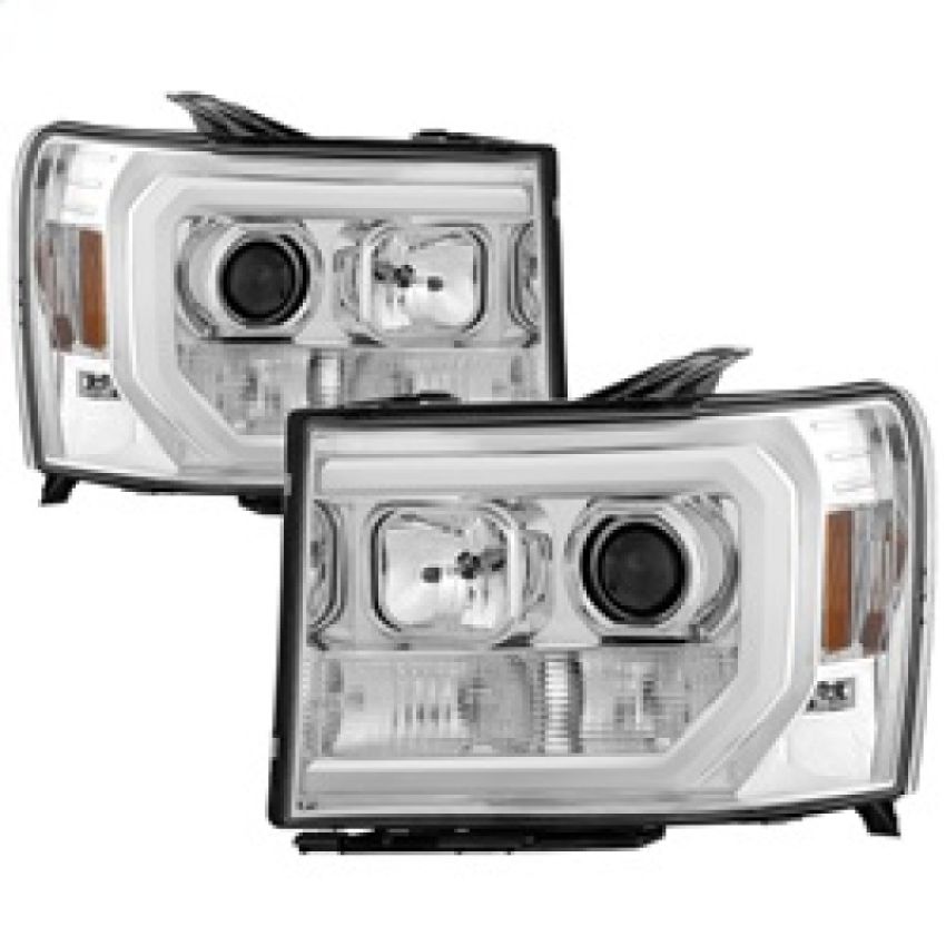 SPYDER 5083647 Projector Headlights - Version 2 - Light Bar DRL LED - Chrome