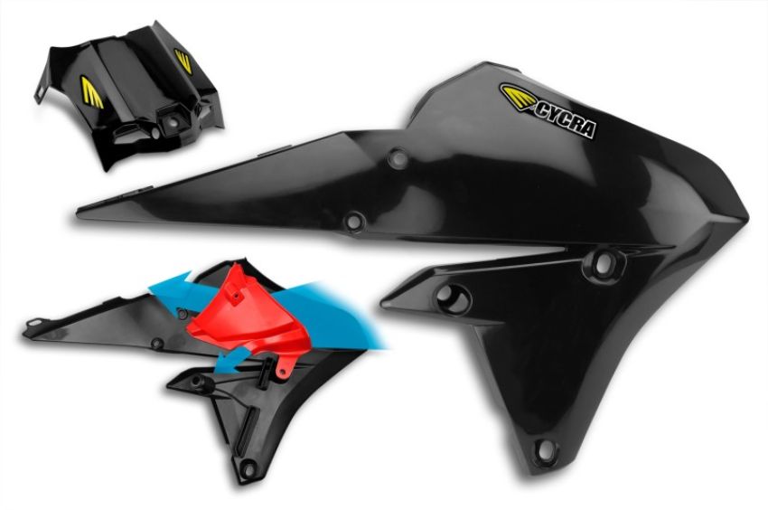 Cycra 1CYC-1778-12 15-19 Yamaha WR250F Powerflow Radiator Shrouds - Black