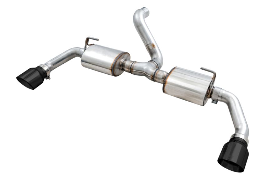 AWE Tuning 3015-33001 2018+ Jeep Wrangler JL/JLU Tread Edition Axle-Back Dual Exhaust - Diamond Black Tips
