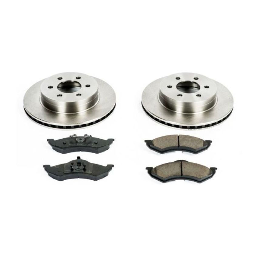 PowerStop KOE2139 OE Stock Replacement Low-Dust Ceramic Brake Pad and Rotor Kit